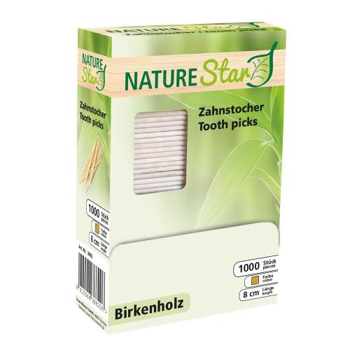 Preview: Zahnstocher lose Birkenholz 8,0cm in Spenderbox